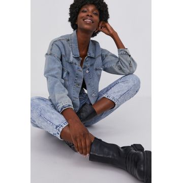 Answear Lab Geacă jeans femei, de tranzitie, oversize