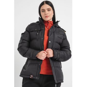 Geaca matlasata cu vatelina si gluga Bonapart