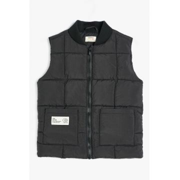 Vesta uni cu fermoar - Negru stins