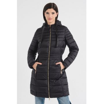 Geaca lunga cu buzunare cu fermoar Beya