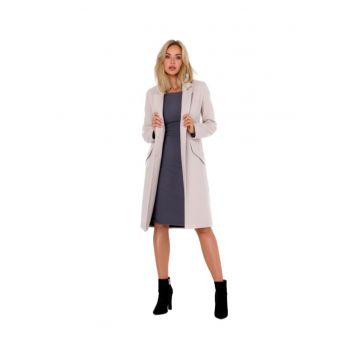 Palton Crombie pentru femei - Made of Emotion - Maduna - bej - Bej