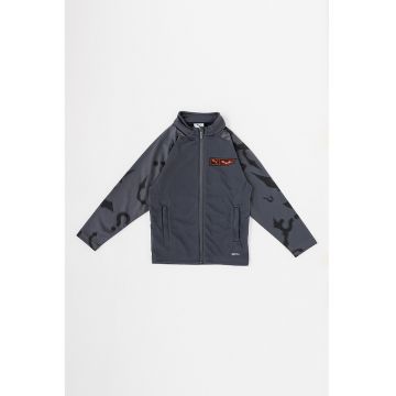 Jacheta cu fermoar si maneci raglan - pentru fotbal - Gri inchis