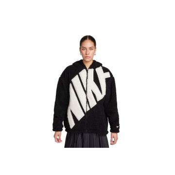 Geaca  pentru Femei - w nsw logo sherpa jkt - FB8695-010 - Negru