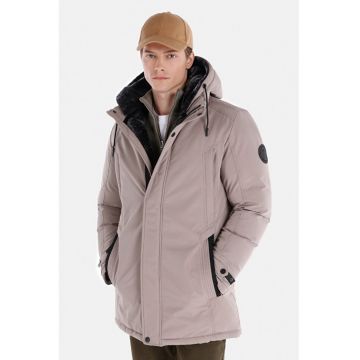 Palton De Barbati Ecru Regular Fit