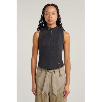 Vesta cambrata din denim