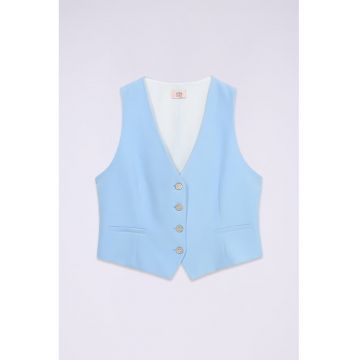 Vesta cu buzunare cu refilet
