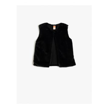 Vesta din blana sintetica - Negru