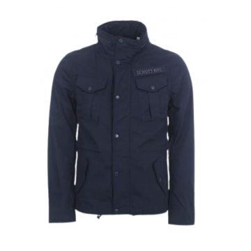Geaca barbateasca  M65 AIR - militar - albastru marin - poliester-bumbac - cu gluga -