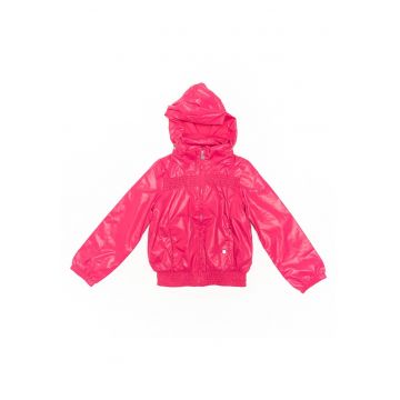 Geaca cu gluga -  inchidere fermoar - fucsia - 40444