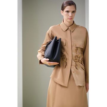 Jacheta-camasa uni cu broderie