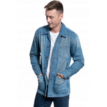 Jacheta Din Denim -  Corrado - Croi Regular - Inchidere: Nasturi - Compozitie Material: 100% Bumbac - Numar De Buzunare: 3 - M Intl - Albastru