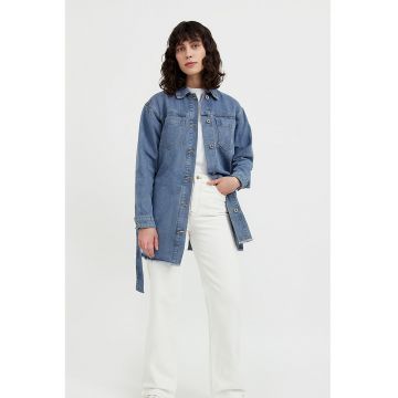 Jacheta din denim cu cordon