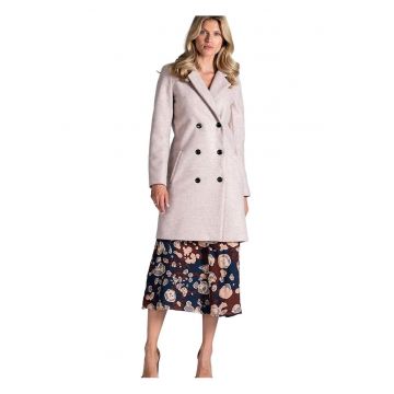 Palton dama -  acril/poliester/lana - roz
