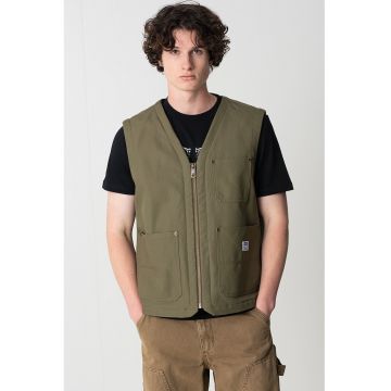 Vesta cu fermoar si buzunare