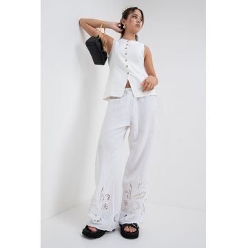 Vesta slim fit din amestec de in