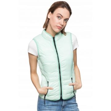 Vesta -  Vesta Usoara Tom Tailor - Croiala Slim - Fermuar - 2 Buzunare - 100% Poliamida - Verde - 1 Bucata