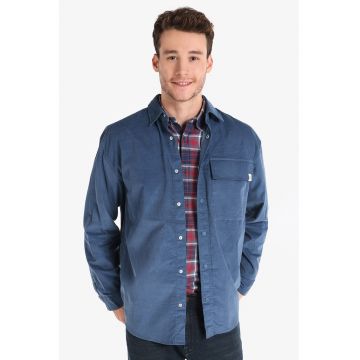 Jacheta-camasa lejera din reiat - Albastru inchis