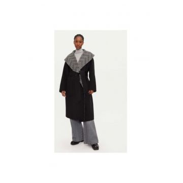 Palton dama -  304175503 - Lana/Poliester - Negru