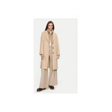 Palton dama -  304168918 - Lana/Poliester - Bej - Bej