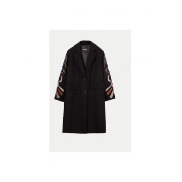 Palton dama -  304478529 - Poliester/Lana - Negru