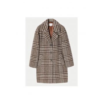 Palton dama -  304752599 - Poliester/Lana - Maro