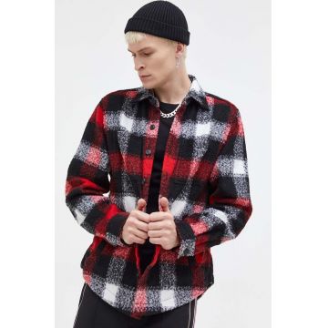 HUGO jachetă-cămașă din amestec de lână de tranziție HUGO jachetă-cămașă din amestec de lână de tranziție