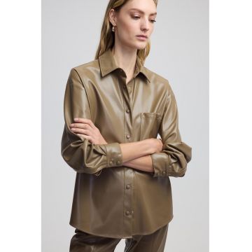 Jacheta-camasa din piele ecologica