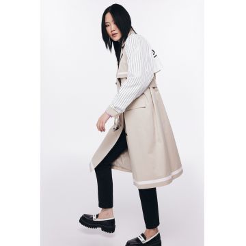 Trenci cu doua randuri de nasturi si model 2-in-1