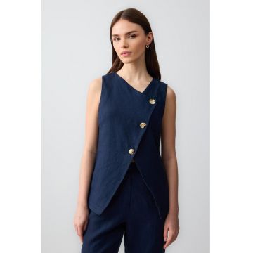 Vesta de in cu nasturi decorativi