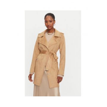 Palton de tranzitie  bej - poliester - 94% poliester - 6% elastan