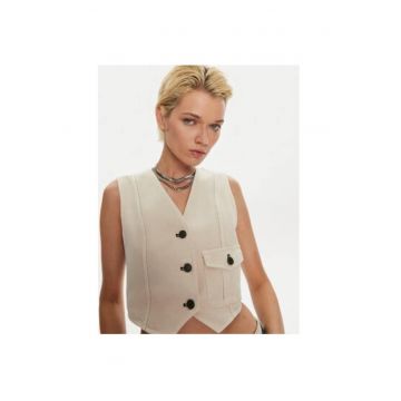 Vesta dama -  304759932 - Bumbac - Bej