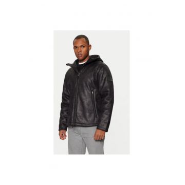Geaca Barbati -  304212055 - Imitatie de piele - 3XL INTL - Negru