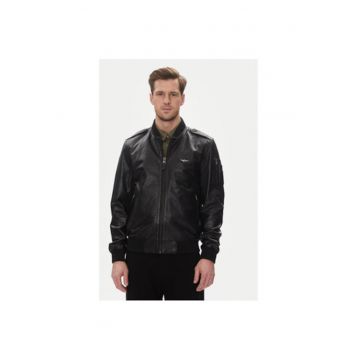 Geaca din piele barbati  251PN5044PL266 - Piele naturala - Negru