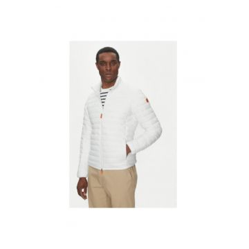 Jacheta barbati  D32430M-GIGA20 - Nylon - Alb