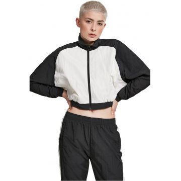 Jacheta crop cu model colorblock