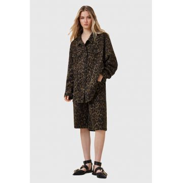 Jacheta din denim cu animal print Willow