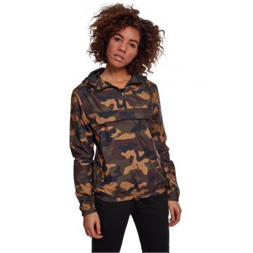 Jacheta fara inchidere cu imprimeu camuflaj