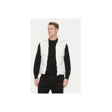 Vesta barbati -  304215186 - Nylon - Alb - Alb