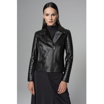 Geaca biker din piele de ovina 1044