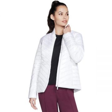 Geaca femei Skechers Goshield Shine Jacket JA150-WHT, M, Alb