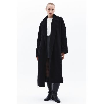 Haina petrecuta din amestec de lana - Negru