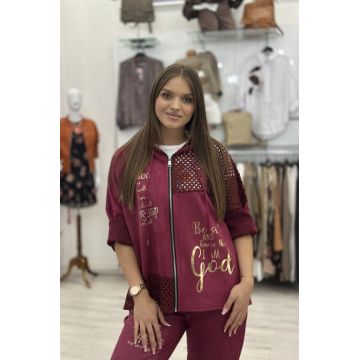 Jacheta dama bordo perforata