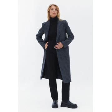 Palton lung din amestec de lana