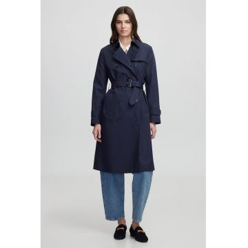 Palton lung si nasturi - Bleumarin