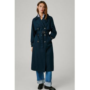 Trenci cu nasturi si cordon in talie