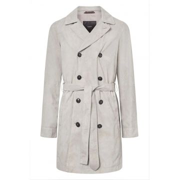 Palton regular fit cu închidere prin fermoar - Crem