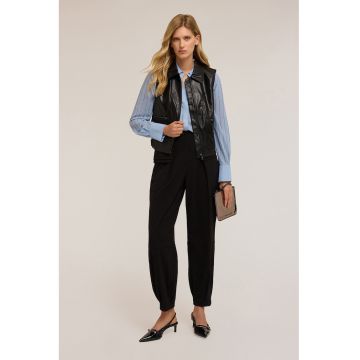 Vesta din piele ecologica cu fermoar