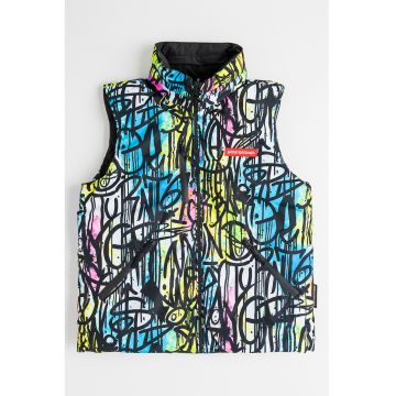 Vesta reversibila cu guler mediu - Multicolor