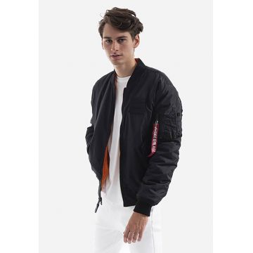 Jacheta bomber slim fit cu design reversibil