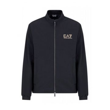 Geaca  neagra - 88% poliamida - 12% elastan - cu logo auriu